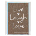 Tarjeta de boda de American Greetings Live Laugh Love con brillo